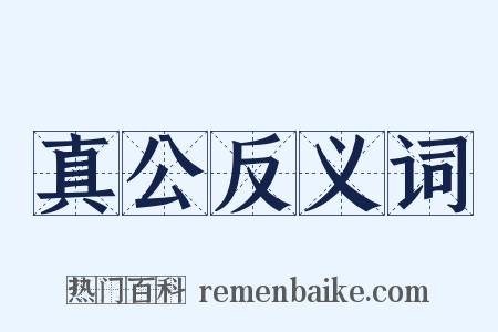 真公反义词是什么意思的图片
